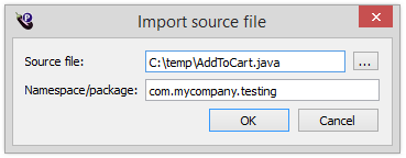 Import source file